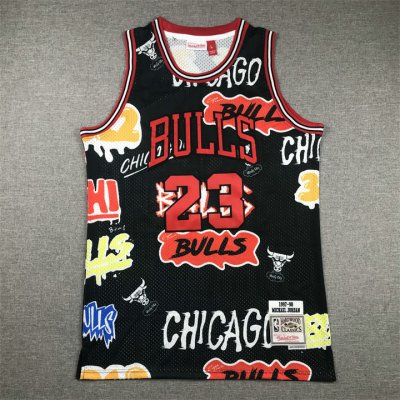 NBA 23 Jordan Bulls Graffiti Maillot